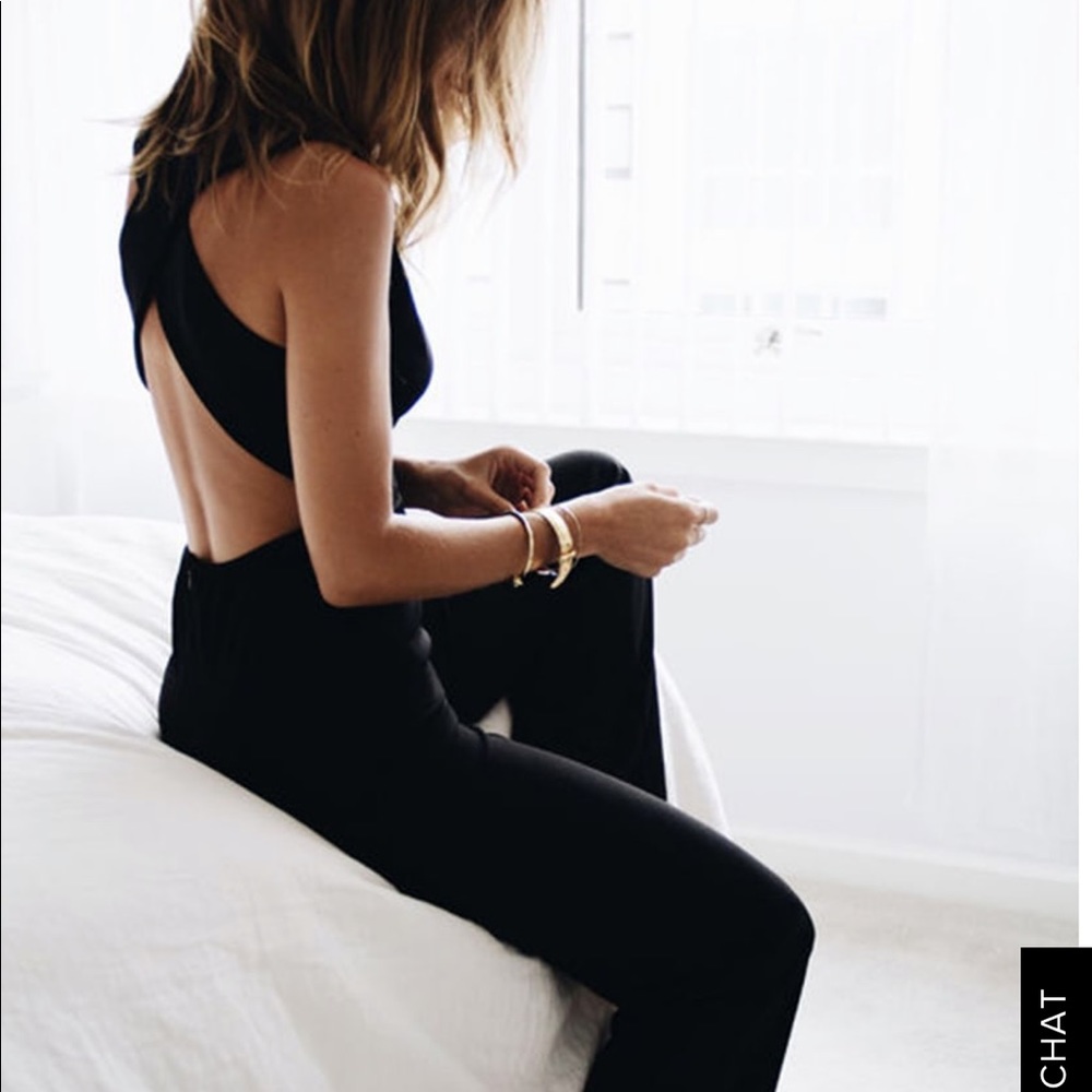 Lulus Black Jumpsuit, Backless, X-small